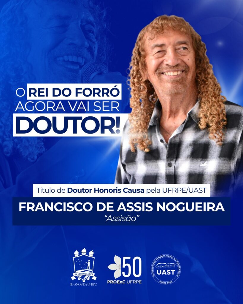 Nesta 6ª, UFRPE concede título de Doutor Honoris Causa a Assisão